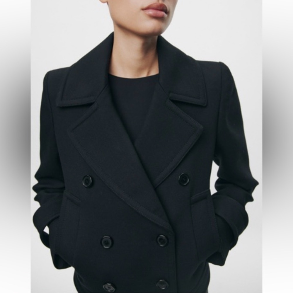 Zara Black Tailored Blazer with Notched Lapels - Picture 2 of 7
